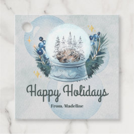 Etiquetas Para Lembrancinhas Globe de neve: aquarela