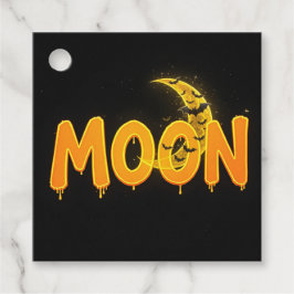 Etiquetas Para Lembrancinhas Glowing Moon Halloween Bats