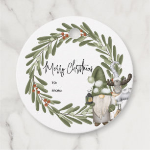 Etiquetas Para Lembrancinhas Gnomos de Natal - Marcações Personalizadas do Pres