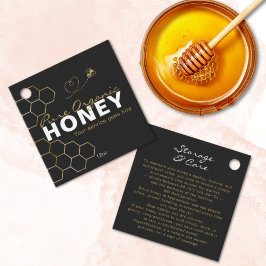 Etiquetas Para Lembrancinhas Gold Honeycomb Honey Bees Product Care Insert