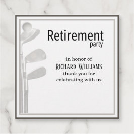 Etiquetas Para Lembrancinhas Golf do Partido da Reforma Moderna Black White