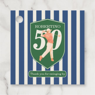 Etiquetas Para Lembrancinhas Golfeiro Préppy Vintage Azul Branco Aniversário de