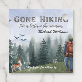 Etiquetas Para Lembrancinhas Gone Hiking Life is Better Mountains Hiker Deer 
