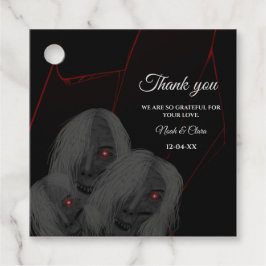 Etiquetas Para Lembrancinhas Gothic Black White Ghosts - Dark Moody Halloween