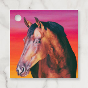 Etiquetas Para Lembrancinhas Gradiente de Cavalo de Baía