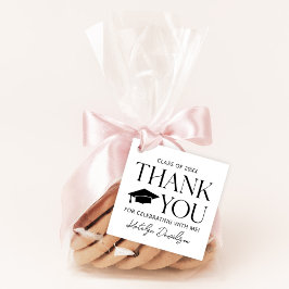 Etiquetas Para Lembrancinhas Graduação Moderna Black Serif Obrigado