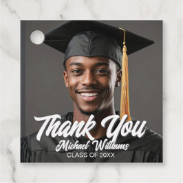 Etiquetas Para Lembrancinhas Graduate Photo Bold Script Graduation Party