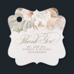 Etiquetas Para Lembrancinhas Grama das Pampas Floral Boho Obrigado<br><div class="desc">Grama das pampas e flores pastéis suaves exóticas</div>