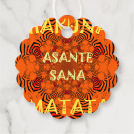 Etiquetas Para Lembrancinhas Grateful Giving: Multi-Shaped Asante Sana Zebra Ar