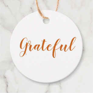 Etiquetas Para Lembrancinhas Grateful orange apimentado moderno roteiro de graç