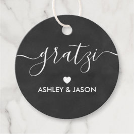 Etiquetas Para Lembrancinhas Gratzi Gift Tag, Casamento Obrigado Tag, Chalkboar