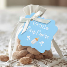 Grazie Con Cuore Italiano Obrigado Azul