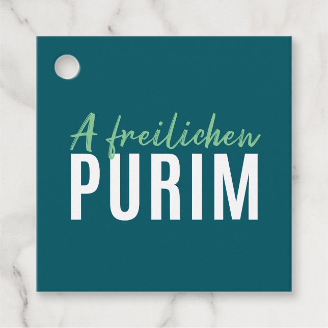 Etiquetas Para Lembrancinhas Green Happy Purim (Frente)