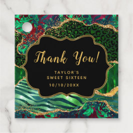 Etiquetas Para Lembrancinhas Green Safari Agate Sweetue Dezesseis Obrigado