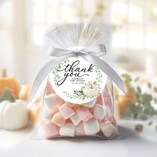 Etiquetas Para Lembrancinhas Greenery Abóbora Outono Baby Shower Obrigado