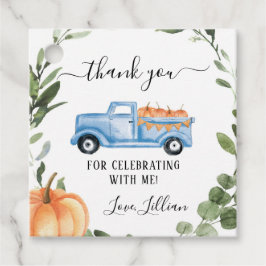 Etiquetas Para Lembrancinhas Greenery Truck Pumpkin Obrigado Tag