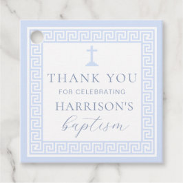Etiquetas Para Lembrancinhas Grego Key White Blue Baptism Obrigado