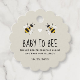 Etiquetas Para Lembrancinhas Greige Baby to Bee Honey Chá Favor Tag