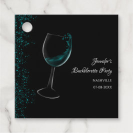 Etiquetas Para Lembrancinhas Grelha de festa de solteira Mocktail azul de festa