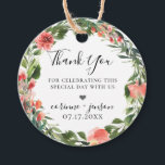Etiquetas Para Lembrancinhas Grinalda Floral Coral Boêmio<br><div class="desc">Linda grinalda de flores aquarela e folhagem botânica em tons da moda coral,  pêssego,  rosa e verde,  etiquetas personalizadas.</div>