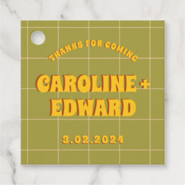 Etiquetas Para Lembrancinhas Groovy Negrito Verde Amarelo Vermelho Funky 