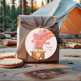 Etiquetas Para Lembrancinhas Groovy Young Wild e Três Peach Van Daisy Rosa