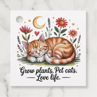 Etiquetas Para Lembrancinhas Grow Plants Pet Cats Love Life Cute Gardening