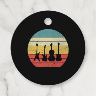 Etiquetas Para Lembrancinhas Guitar Vintage Retro Sunset Guitar Music Gift