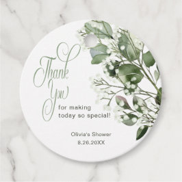 Etiquetas Para Lembrancinhas Gypsophila e Eucalyptus Chá de panela Obrigado