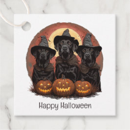 Etiquetas Para Lembrancinhas Halloween Labrador Retriever Cachorros Bruxos
