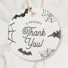 Etiquetas Para Lembrancinhas Halloween Spooky Obrigado Cinzas Bats & Spiderweb