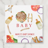 Hamburgers e Garrafas Oh Chá de fraldas