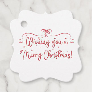 Etiquetas Para Lembrancinhas Handwritten Holiday Tag Wishing Merry Christmas