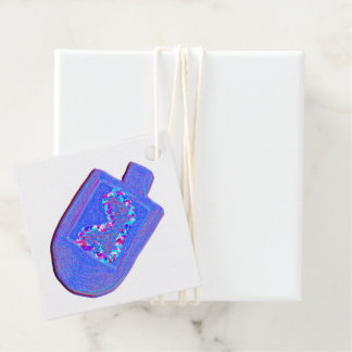 Etiquetas Para Lembrancinhas Hanukkah floral dreidel