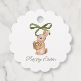 Etiquetas Para Lembrancinhas Happy Easter Watercolor Bunny