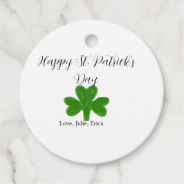 Etiquetas Para Lembrancinhas Happy St. Patrick's day green shamrock name 