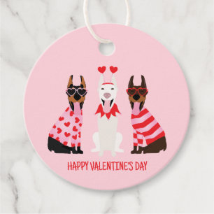 Etiquetas Para Lembrancinhas Happy Valentines Day Dobermann Dogs