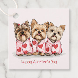 Etiquetas Para Lembrancinhas Happy Valentines Day Yorkshire Terrier Dogs