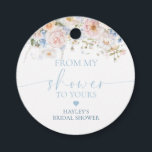 Etiquetas Para Lembrancinhas Hargrove Blue Floral Do Meu Chá Ao Seu Sabão<br><div class="desc">Estes,  do meu chá ao seu chá de sabão,  possuem um design floral azul empoeirado. O cabeçalho do script é uma imagem que não pode ser editada. Todo o outro texto é totalmente editável. Para personalização mais avançada deste design,  basta selecionar o botão "Personalizar" acima.</div>