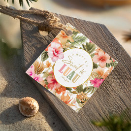Etiquetas Para Lembrancinhas Havaiano Luau Sweet, Dezesseis Padrão Floral ID109