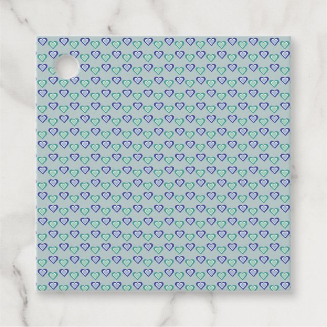 Etiquetas Para Lembrancinhas Hearts (Frente)