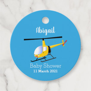 Etiquetas Para Lembrancinhas Helicóptero de desenho animado amarelo