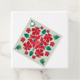 Etiquetas Para Lembrancinhas Hibiscus Christmas Quilt Tag (Etiqueta de Presente