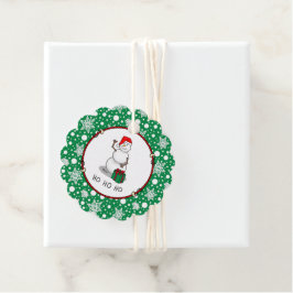 Etiquetas Para Lembrancinhas Ho Ho Feliz Papais noeis de Natal Bonito Snowman