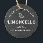 Etiquetas Para Lembrancinhas Homemade com Love Limoncello Modern Chalkboard<br><div class="desc">Etiquetas personalizadas de favor/presente de limoncelo com texto personalizado/mensagem de presente no plano de fundo do estilo do quadro.</div>