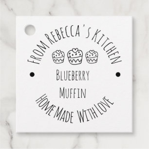 Etiquetas Para Lembrancinhas Homemade com Rótulo Russo de Muffin Baked Goods