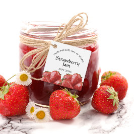 Etiquetas Para Lembrancinhas Homemade Jelly Strawberry Jam Tag com Corda