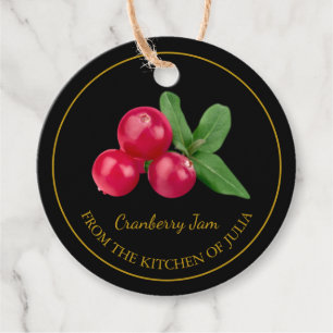 Etiquetas Para Lembrancinhas Homemade Simples Cranberry Jam Hang Tag l Black
