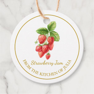 Etiquetas Para Lembrancinhas Homemade Simples Strawberry Jam Hang Tag l White