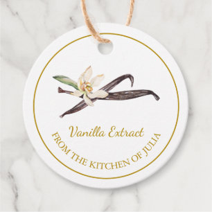 Etiquetas Para Lembrancinhas Homemade Simples Vanilla Extract Hang Tag l White
